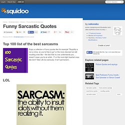 Funny sarcastic quotes