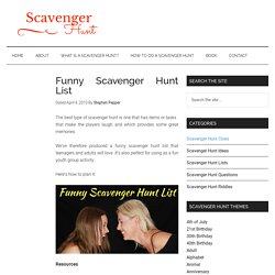 Free Funny Scavenger Hunt List To Download And Print