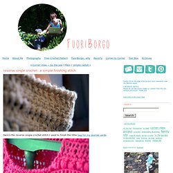 reverse single crochet: a simple finishing stitch