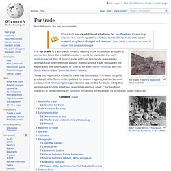 Fur trade - Wikipedia