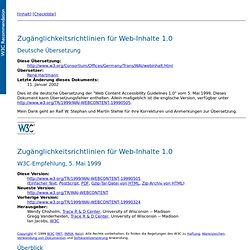 Zugänglichkeitsrichtlinien für Web-Inhalte 1.0