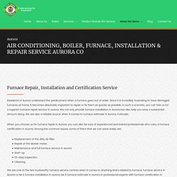 HVAC Installation & Repair Service Aurora CO