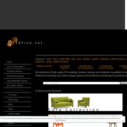 3d model home furnishings,3d furniture models free download - all3dfree.net