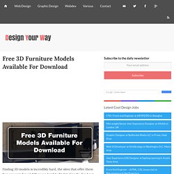Free 3D Furniture Models Available For Download