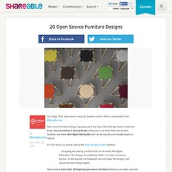 20 Open Source Furniture Designs