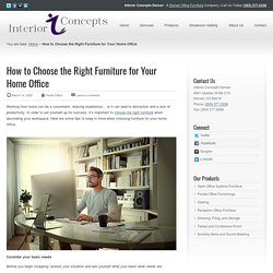 How to Choose Right Furniture for Home Office - Interior Concepts