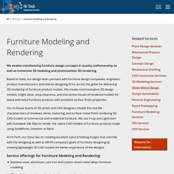 High-quality Furniture Modeling & Rendering Services for Fabricators