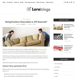 Hiring Furniture Removalists or DIY Removals? - Adelaide Northern Removals