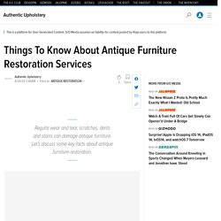 Things To Know About Antique Furniture Restoration Services