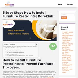 Furniture Restraints 5 Easy Steps How to Install