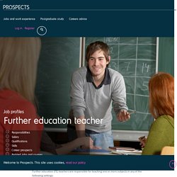 Further education teacher job profile