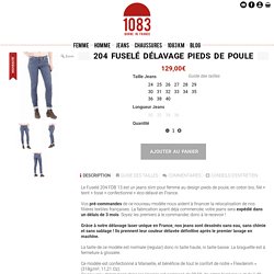 204 Fuselé Délavage Pieds de Poule par 1083 (couleur bleu) - 1083