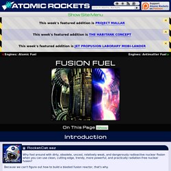 Fusion Fuel - Atomic Rockets