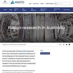 Fusion research in Australia