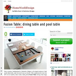 Fusion Table: dining table and pool table