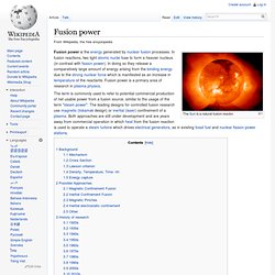 Fusion power