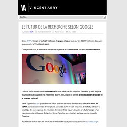 Le futur de la recherche selon Google