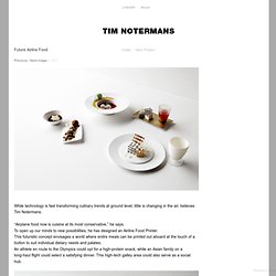 Future Airline Food - Tim Notermans Design