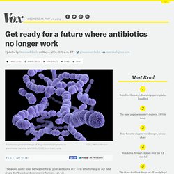Get ready for a future where antibiotics no longer work