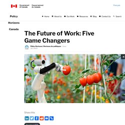 The Future of Work: Five Game Changers – Policy Horizons Canada