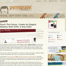 Touch The Future: Create An Elegant Website With HTML 5 And CSS3