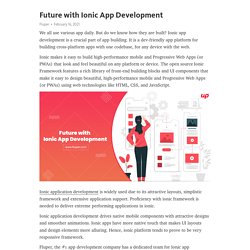 Future with Ionic App Development – Telegraph