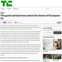 The good and bad news about the future of European VC