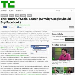 The Future Of Social Search (Or Why Google Should Buy Facebook)