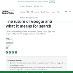 The future of Google and what it means for search