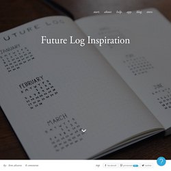 Future Log Inspiration - Bullet Journal