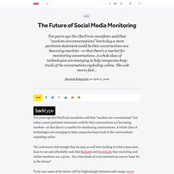 The Future of Social Media Monitoring - ReadWriteWeb