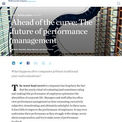 Ahead of the curve: The future of performance management