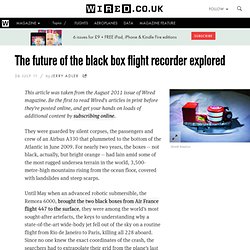 The future of the black box flight recorder explored