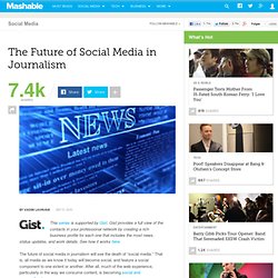 The Future of Social Media in Journalism