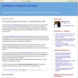 ASP.NET & MVC .NET - Software Solutions Canada