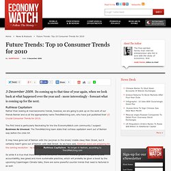 Future Trends: Top 10 Consumer Trends for 2010