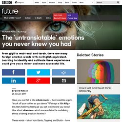 Future - The ‘untranslatable’ emotions you never knew you had