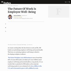 The Future Of Work Is Employee Well-Being
