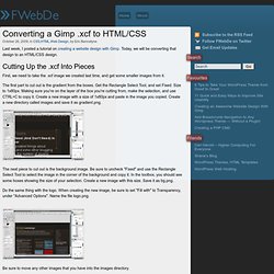 Converting a Gimp .xcf to HTML/CSS