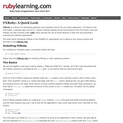 FXRuby: Ruby Study Notes - Best Ruby Guide, Ruby Tutorial