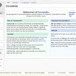Hovedside - Fysiopedia