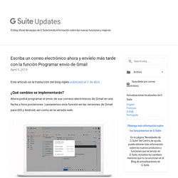 G Suite Updates Spanish