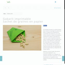 Gabarit A4 imprimable - sachets de graines en papier
