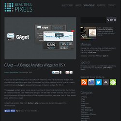 GAget — A Google Analytics Widget for OS X