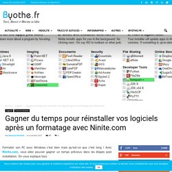 Gagner du temps au formatage avec Ninite.com