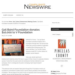 Gail Baird Foundation donates $10,000 to V Foundation
