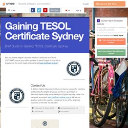 Gaining TESOL Certificate Sydney