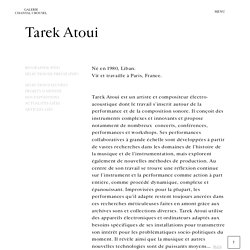 Galerie Chantal Crousel - Tarek Atoui