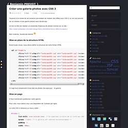 Créer une galerie photos avec CSS 3 / Benjamin PREVOT