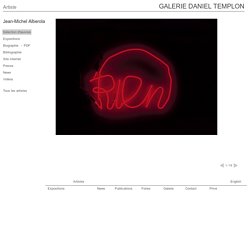 Galerie Daniel Templon - Artiste-Jean-Michel Alberola